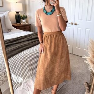 Vintage Blassport Ultra Suede Midi Skirt